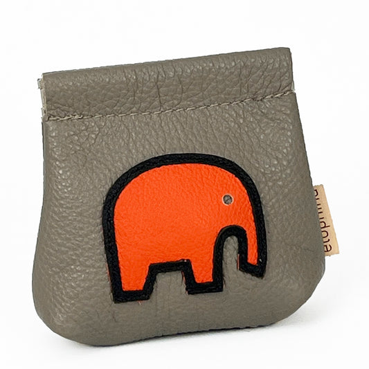 Elephant coin purse beige/orange