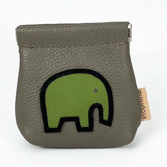 Elephant coin purse beige/green
