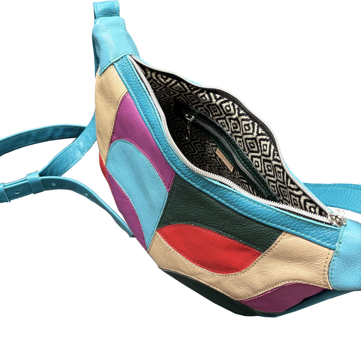 Half Moon Baguette Bag / turquoise