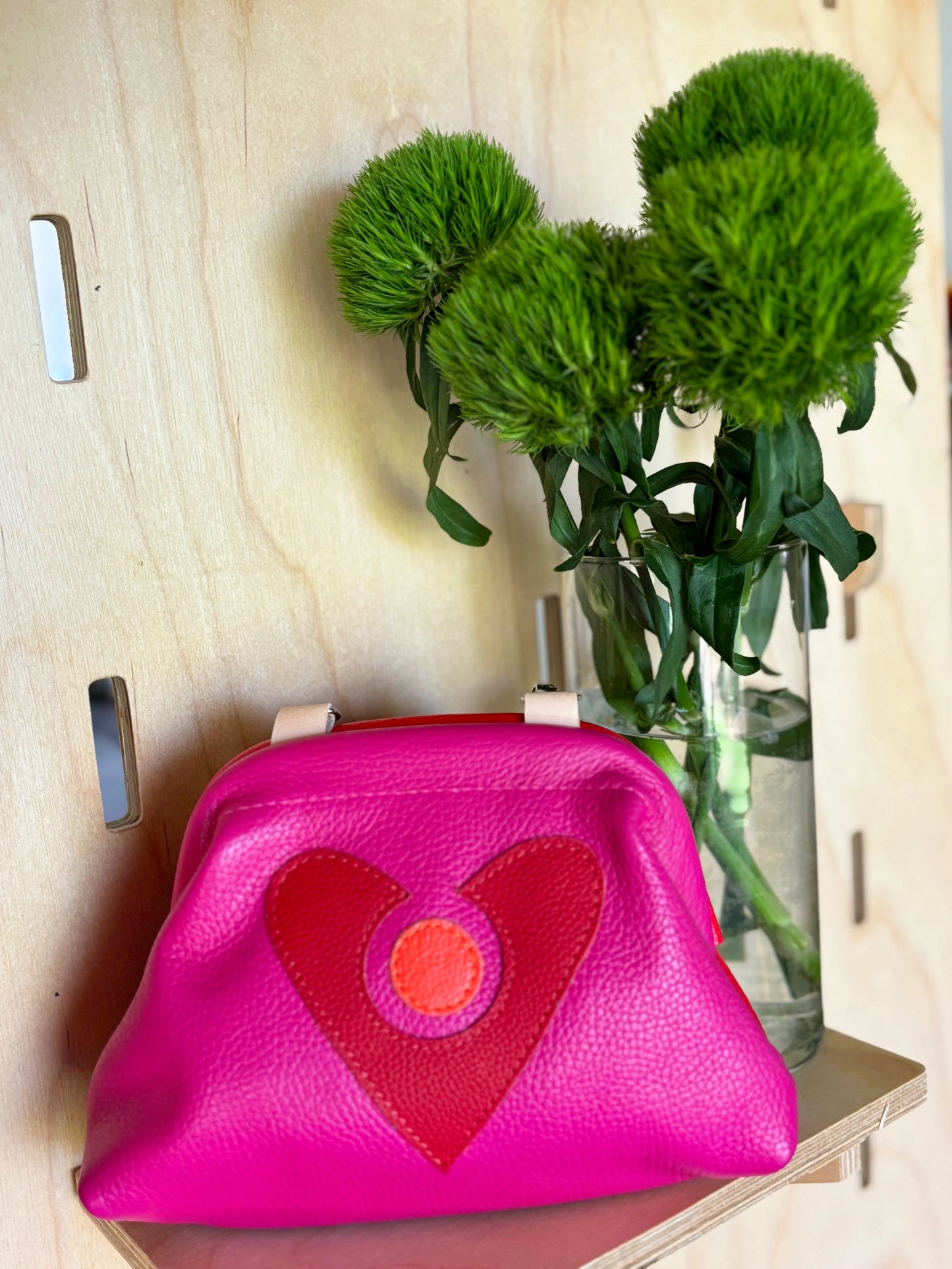 Mini Crossbody Clutch Purse pink/red