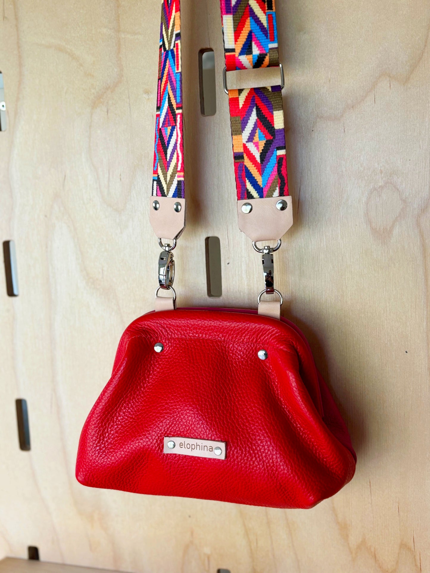 Mini Crossbody Clutch Purse pink/red