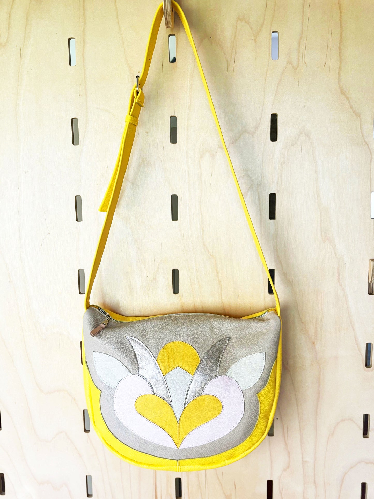 Large Half Moon Crossbody / yellow
