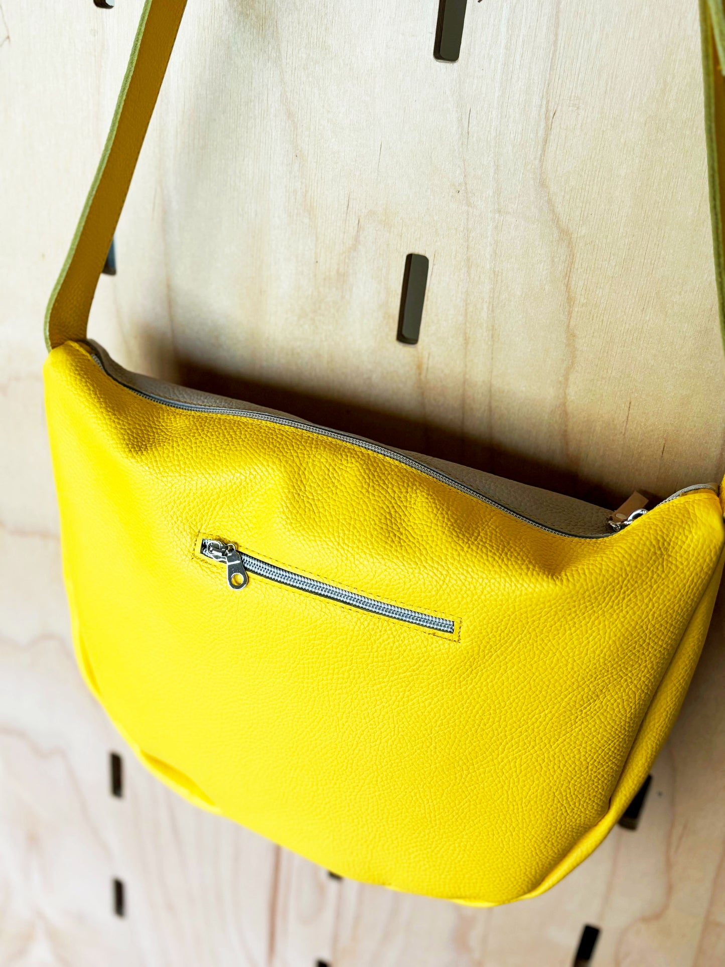 Large Half Moon Crossbody / yellow