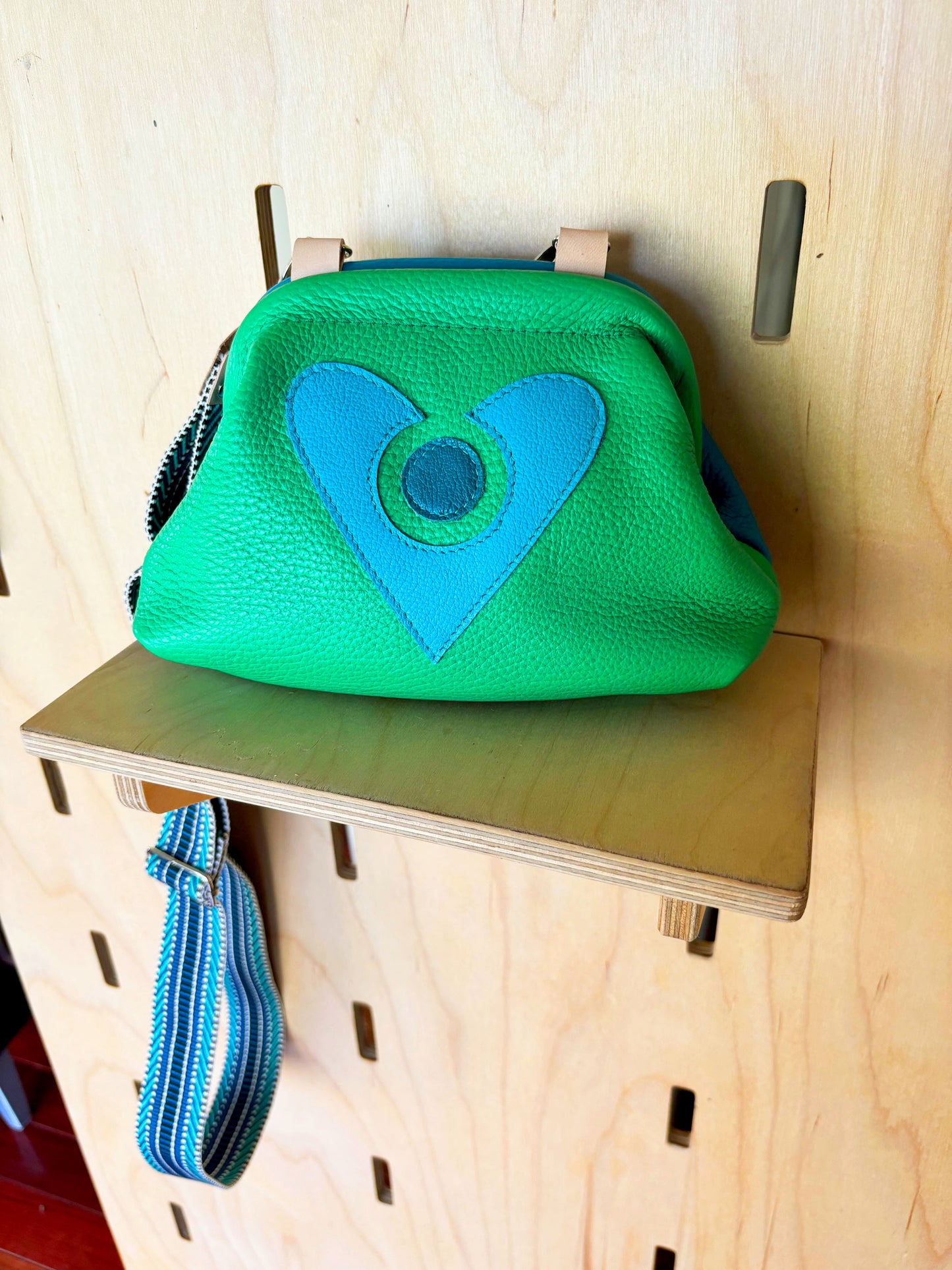 Mini Crossbody Clutch Purse green/turquoise