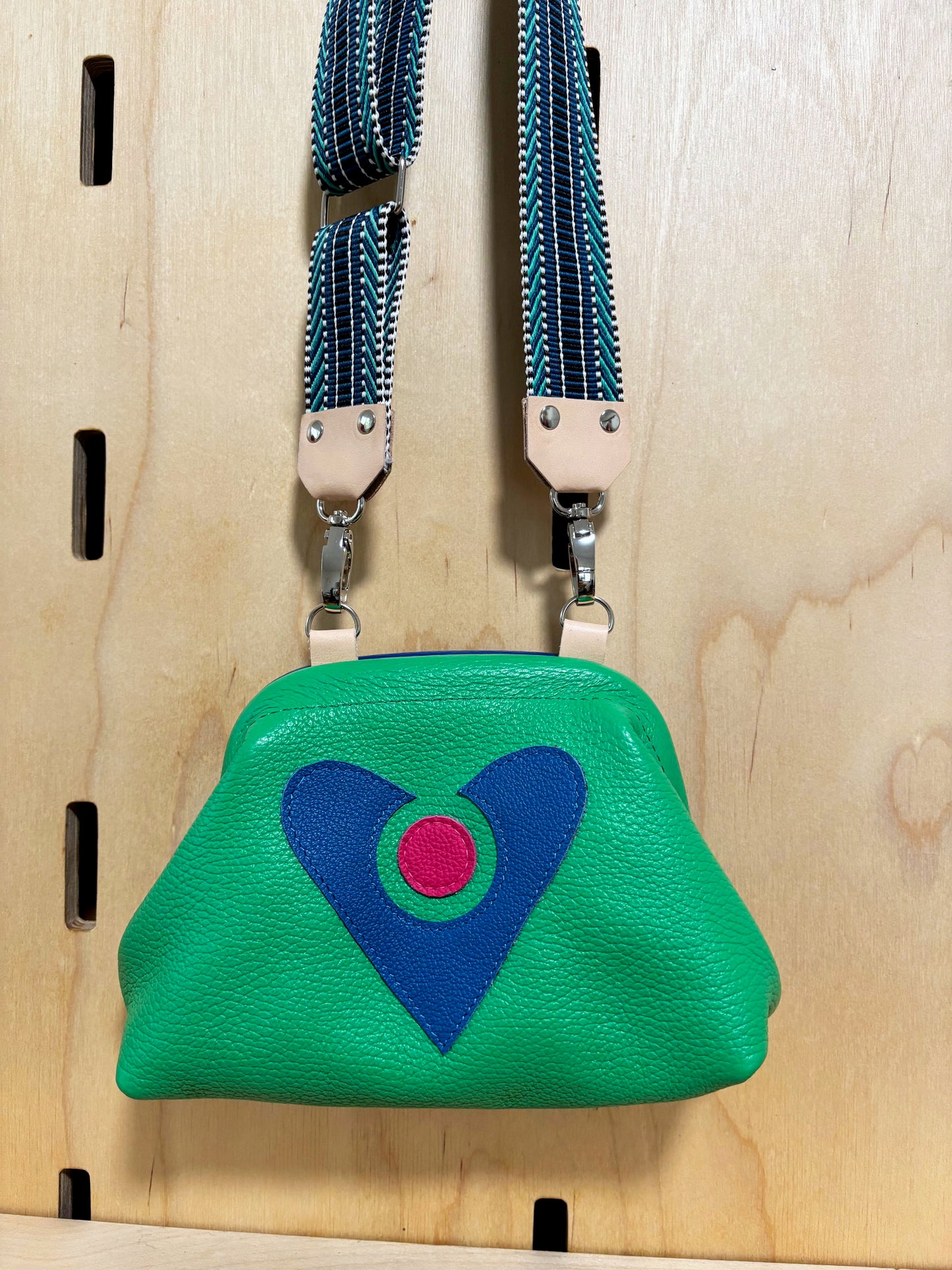 Mini Crossbody Clutch Purse green/blue
