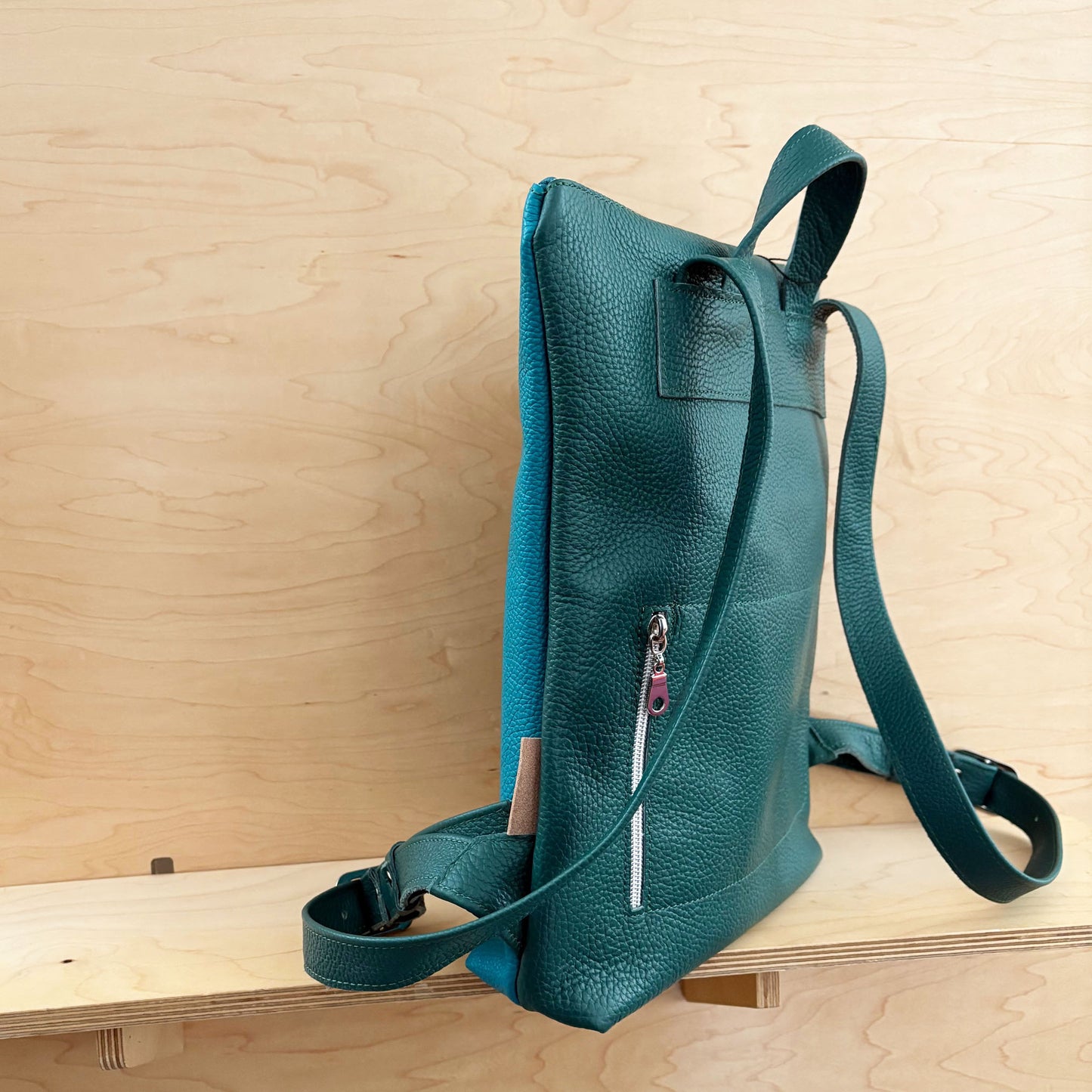 2-Tone convertible Wave Backpack, green/turquoise