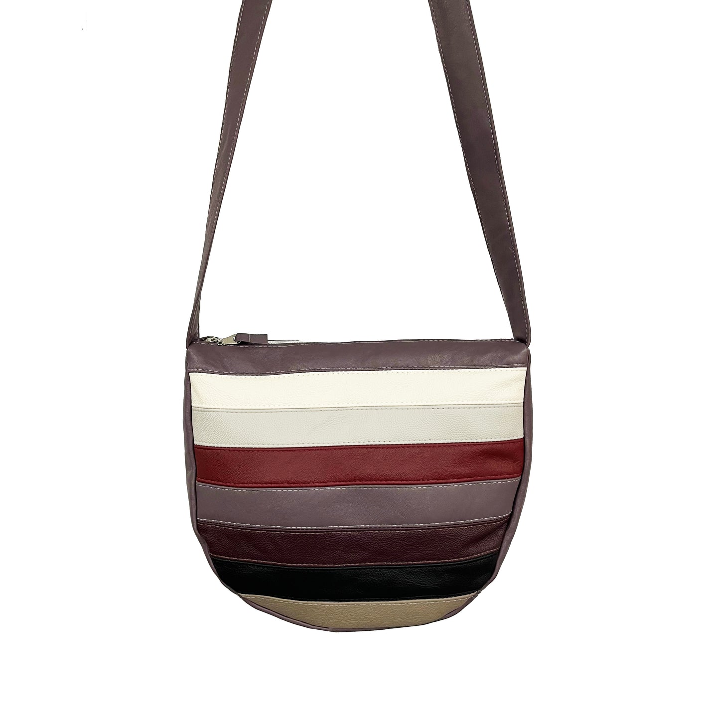 Half Moon Crossbody Bag - eggplant