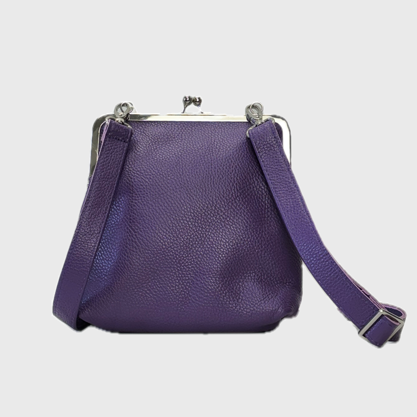 Kisslock Crossbody Bag Purple/Red