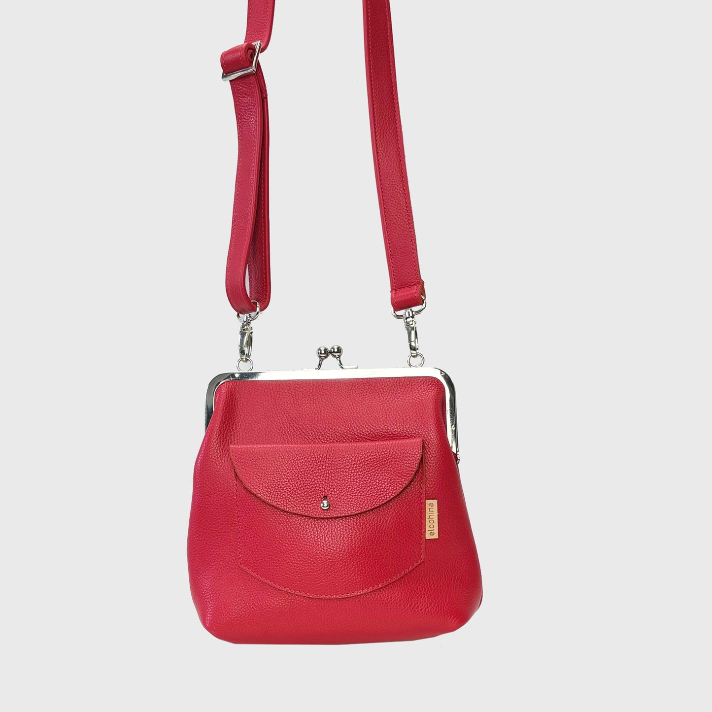 Kisslock Crossbody Bag Red