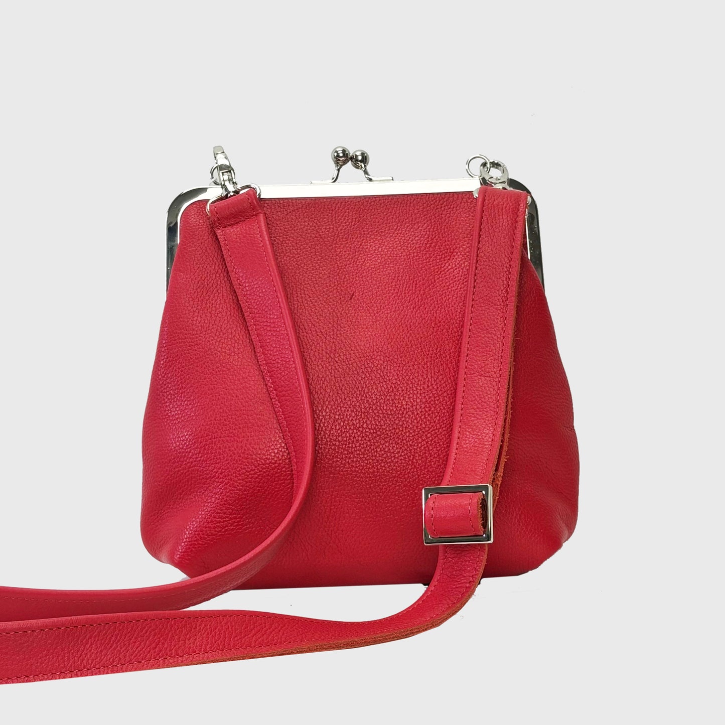 Kisslock Crossbody Bag Red