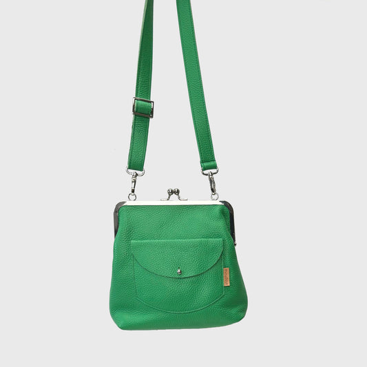 Kisslock Crossbody Bag Green