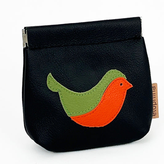 Bird coin purse orange/green