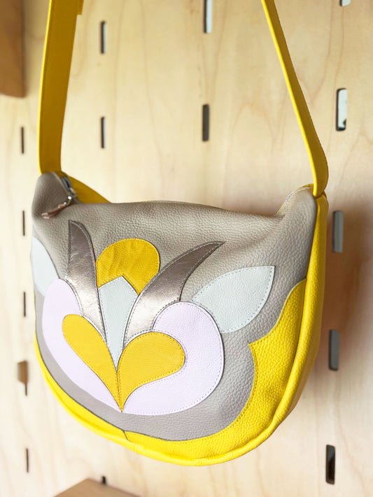 Large Half Moon Crossbody / yellow