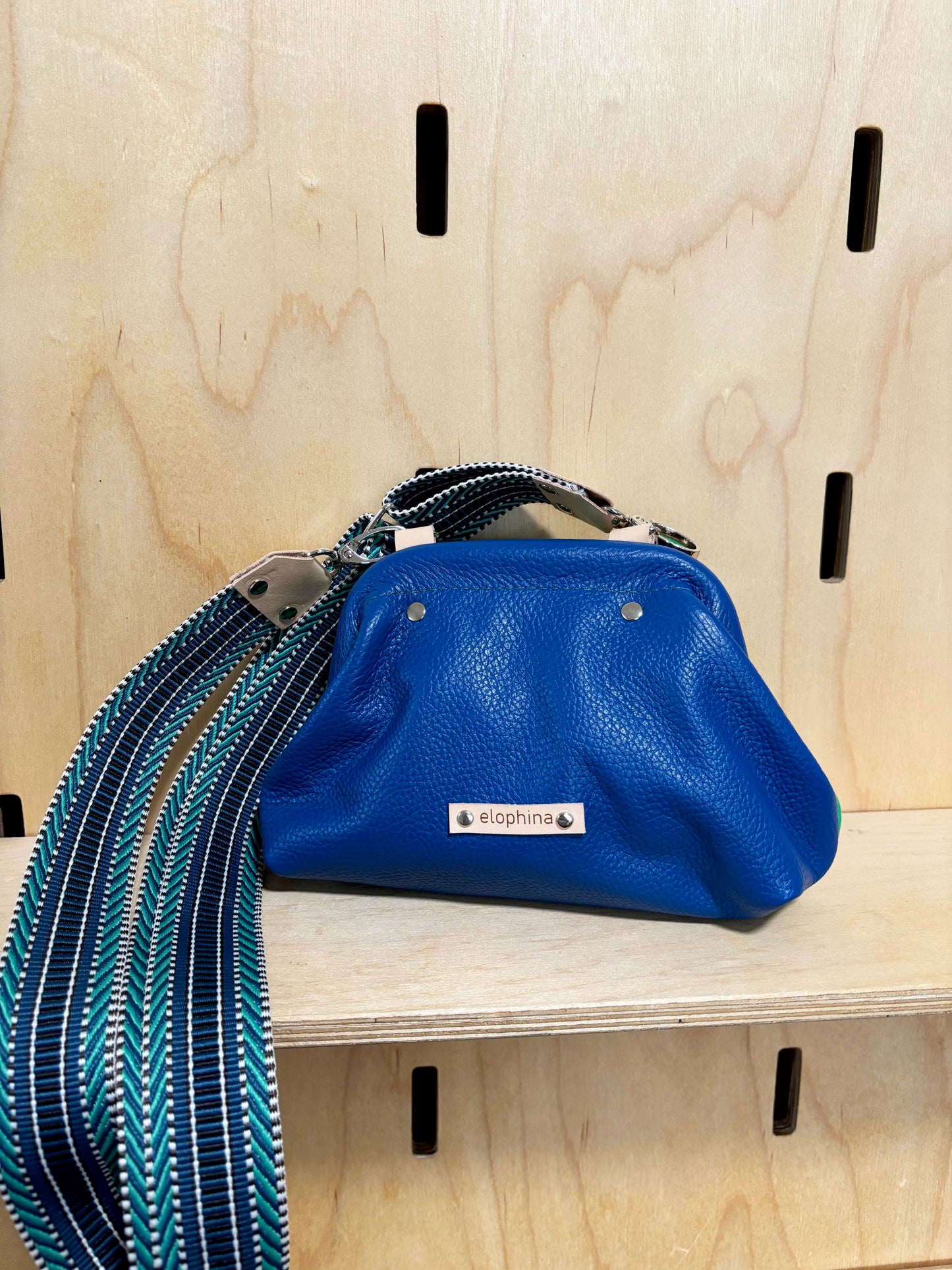 Mini Crossbody Clutch Purse green/blue