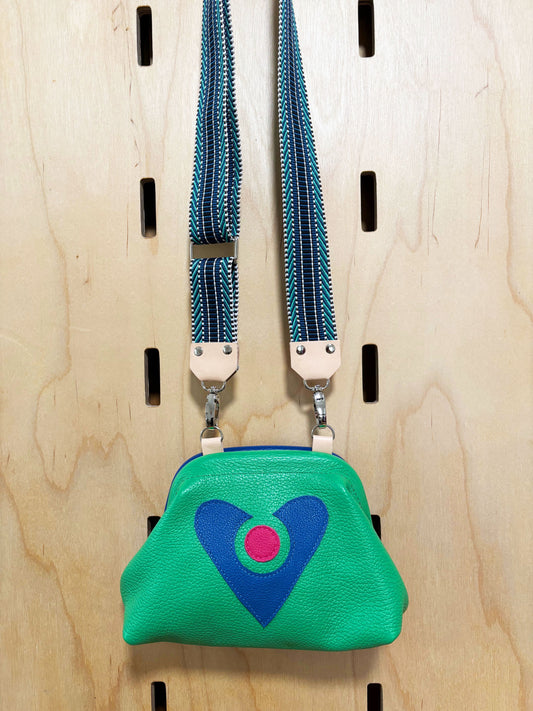 Mini Crossbody Clutch Purse green/blue