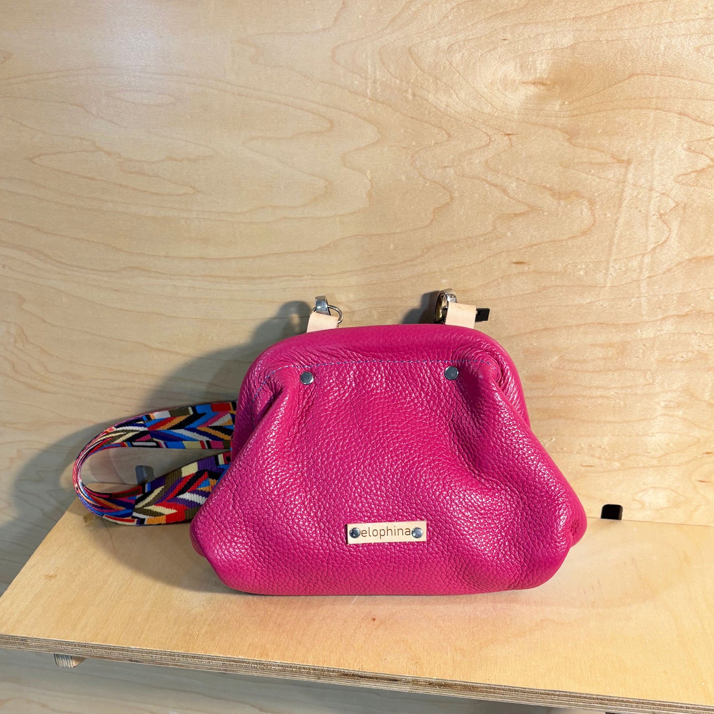 Mini Crossbody Clutch Purse blue/pink