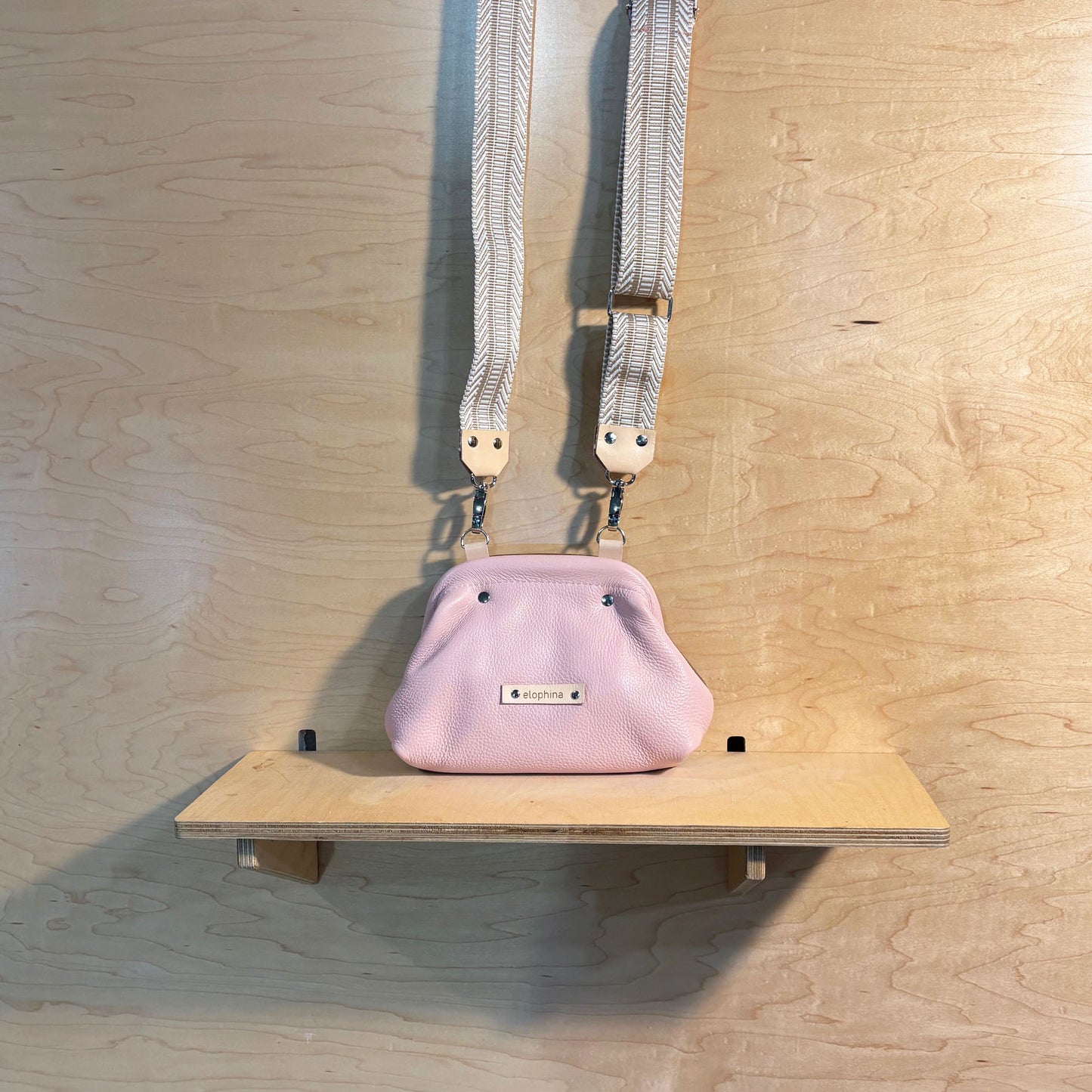 Mini Crossbody Clutch Purse brown/pink