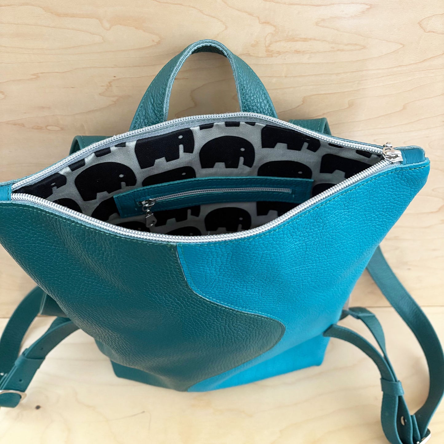 2-Tone convertible Wave Backpack, green/turquoise