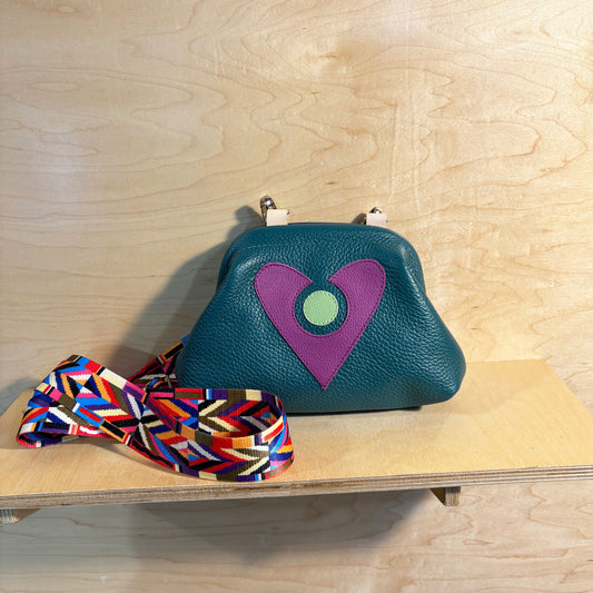 Mini Crossbody Clutch Purse green/teal