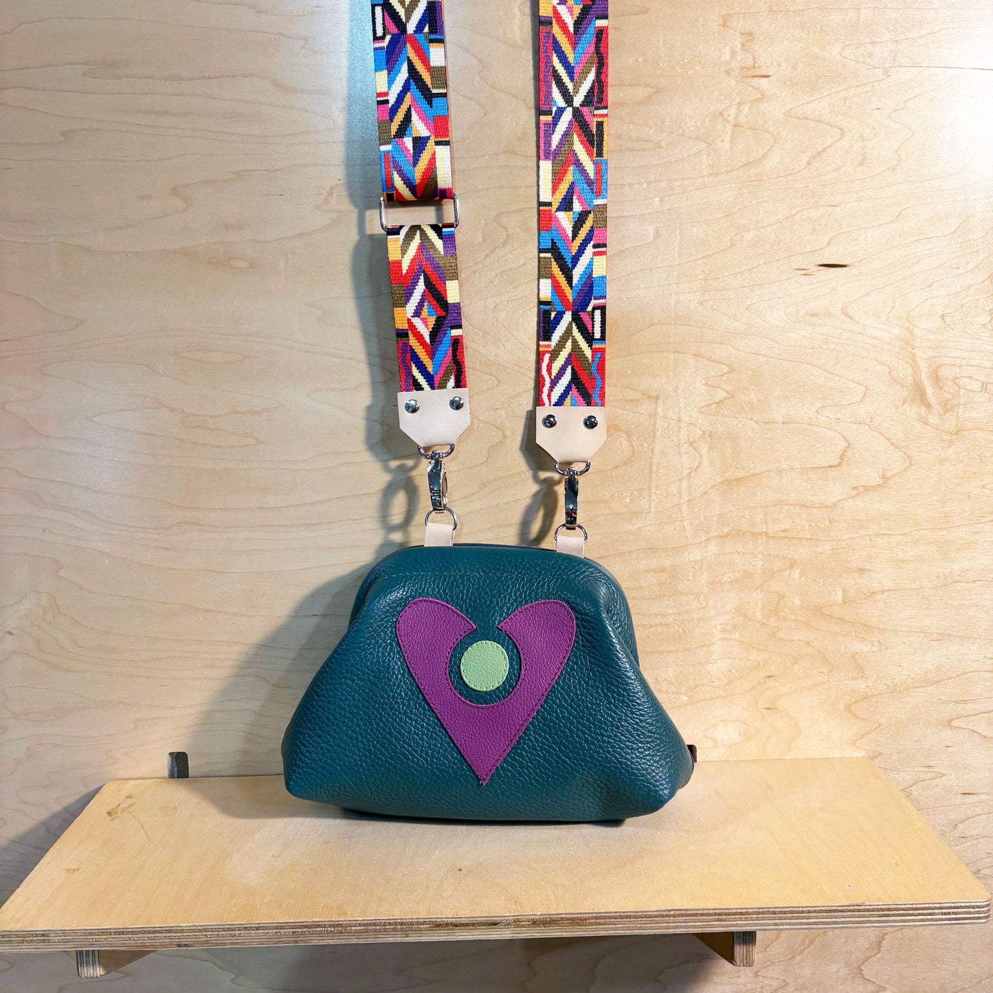 Mini Crossbody Clutch Purse green/teal