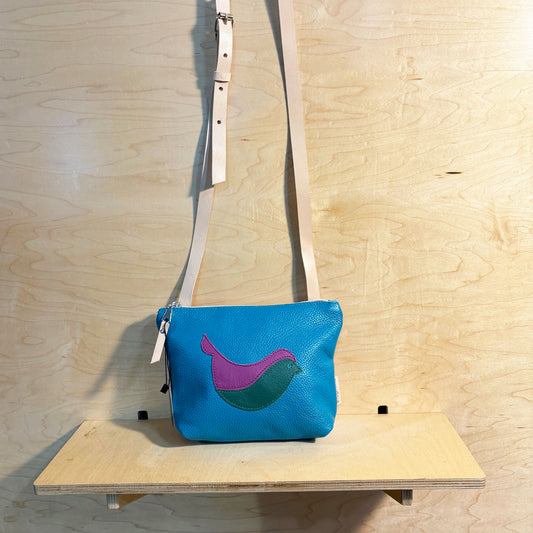 Bird Crossbody turquoise/magenta