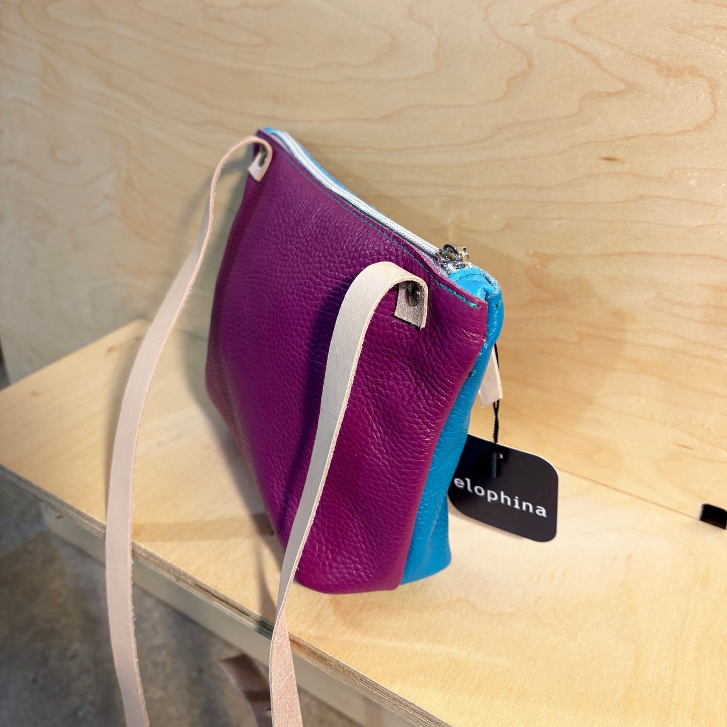 Bird Crossbody turquoise/magenta
