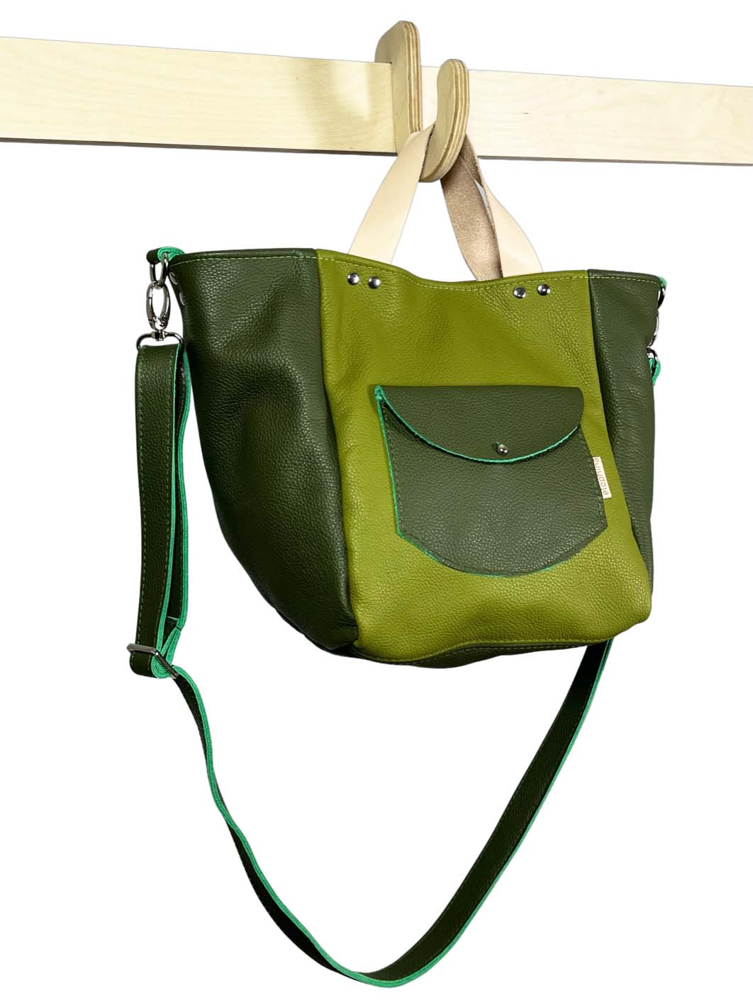 純正買付 ayako Flat Tote bag GreenNavy | artfive.co.jp